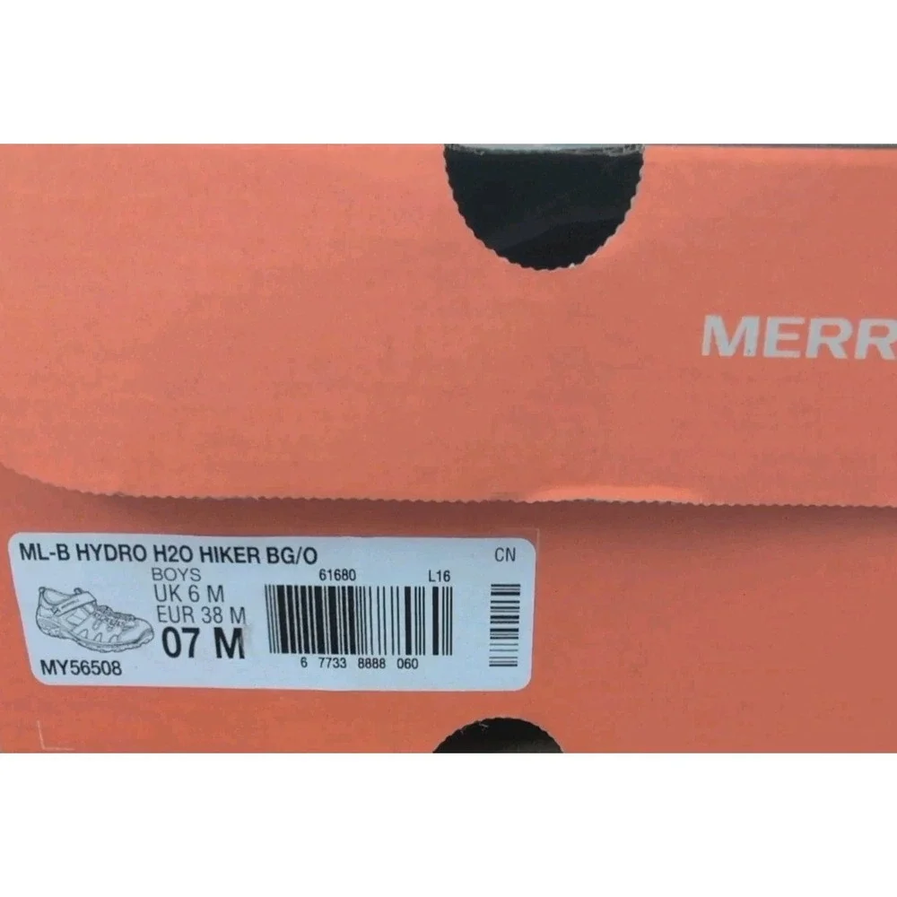 Merrell ML Hydro H20 Hiker Sandals -Boys Size 7 - Black - New